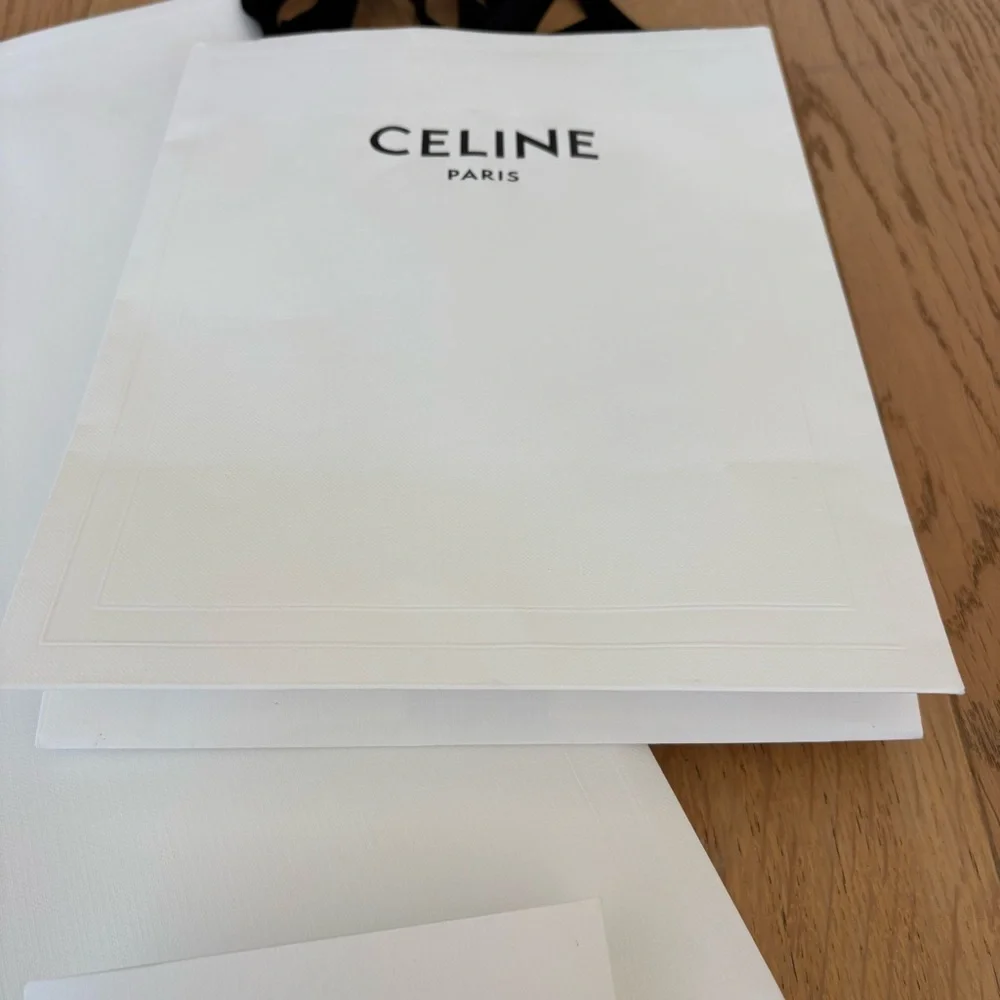 Celine White Tote and Gift Bag Set